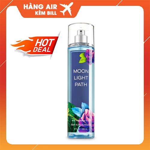 [ HÀNG USA + KÈM BILL ] Xịt Thơm toàn thân Bath &amp; Body Works Moon Light Path 236ml