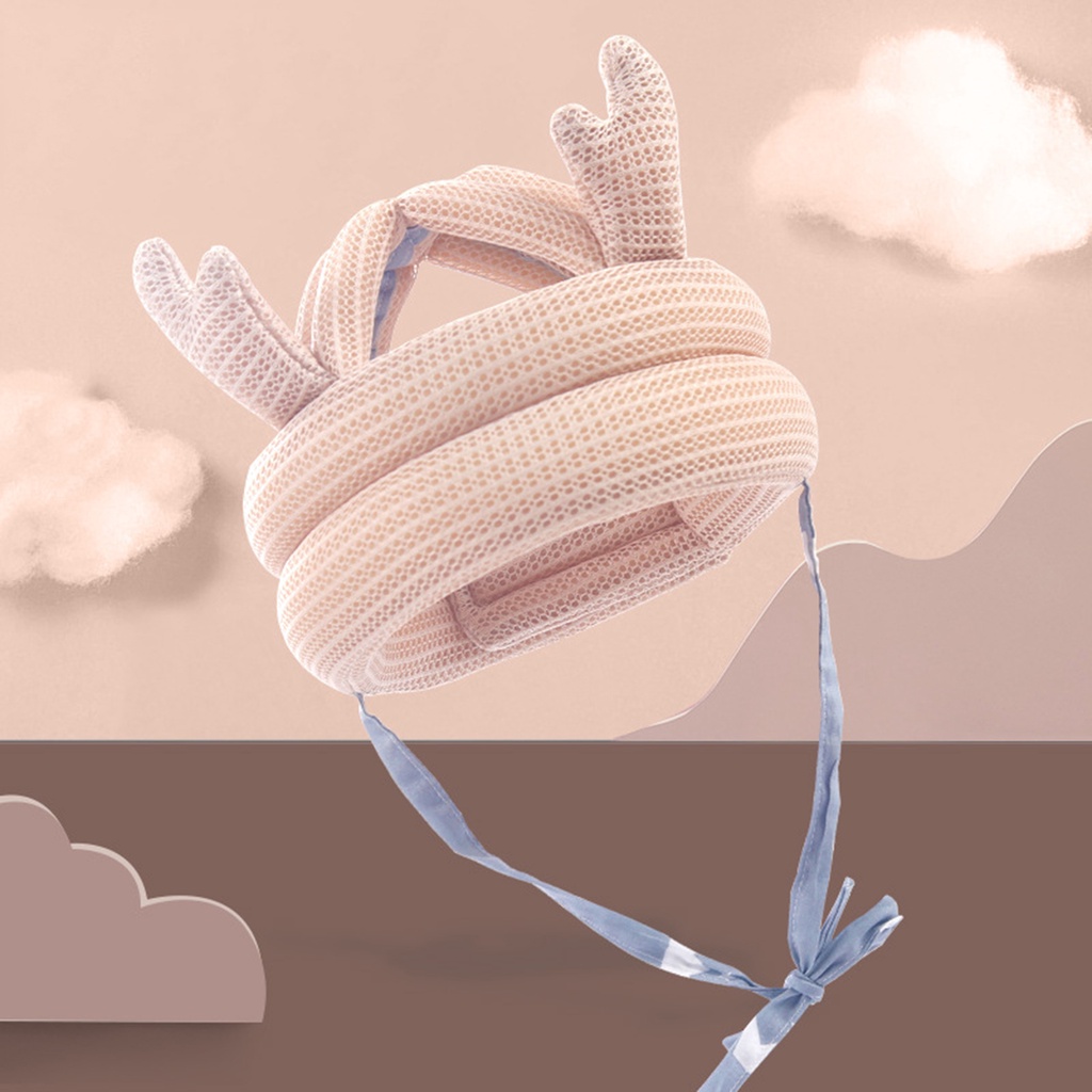 Mũ Bảo Vệ Đầu Bằng Cotton Thoáng Khí An Toàn Cho Bé Tập Đi 8 Tháng Đến 5 Tuổi
