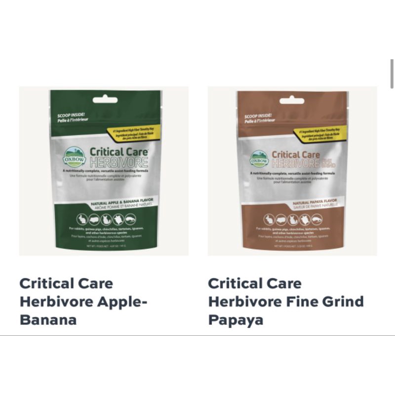 Oxbow critical care papaya gấp đôi dinh dưỡng phục hồi khẩn cấp cho thỏ - bọ - sóc - rat - hamster - rùa