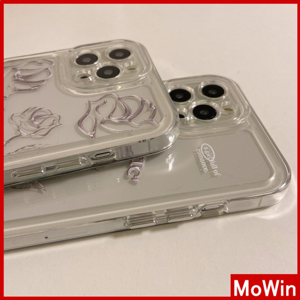 Ốp điện thoại TPU dày mềm trong suốt mạ in hoa sang trọng chống sốc thích hợp cho Iphone 13 12 11 Pmax 7 plus