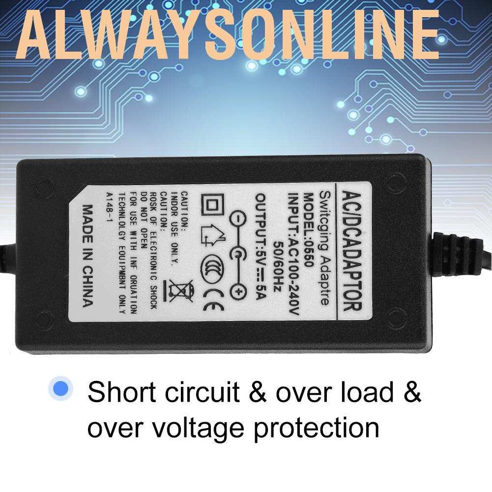 Alwaysonline AC 100-240V To 24V/12V/5V 2A/4A/5A/6A Power Supply Adapter US Plug LED Strip CS