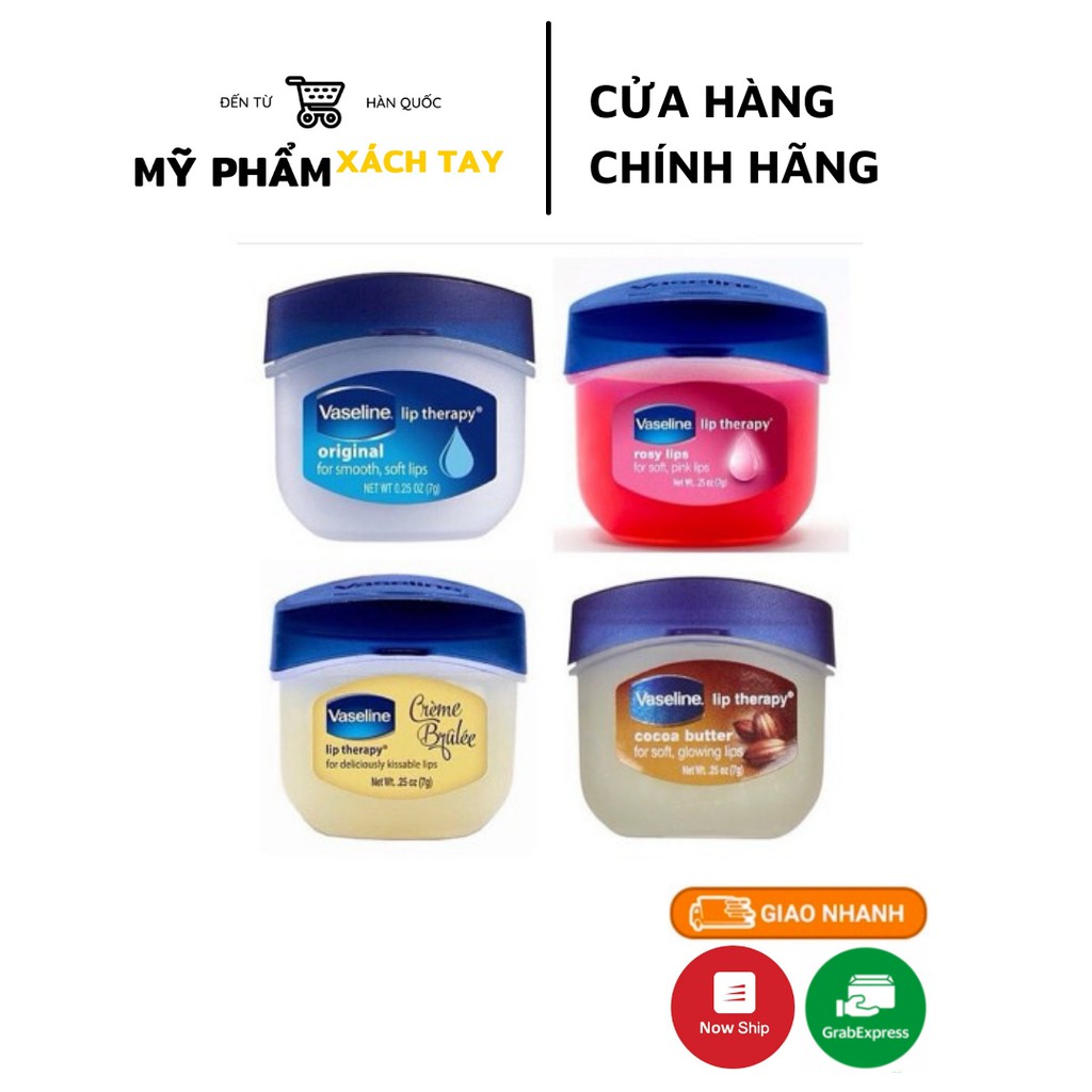 [Chính Hãng] Son Dưỡng Môi VASELINE Hương Ca Cao - Original - Vani - Rosy Lip Therapy 7G USA