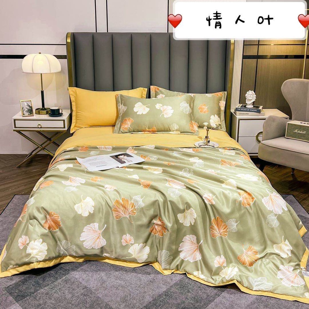 CHĂN LỤA THÁI TENCEL MỀM MỊN MÁT LẠNH (không kèm ga gối)