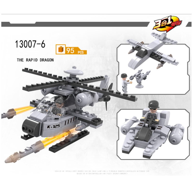 [Giá hủy diệt] Bộ xếp hình Cogo 13007 Chiến Đấu dành cho bé 6+