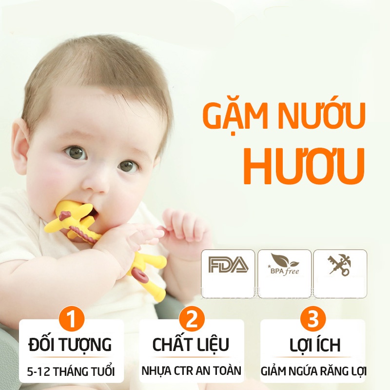 Đồ chơi, gặm nướu giảm ngứa lợi cho bé thời kỳ mọc răng hình chú hươu cao - ảnh sản phẩm 3