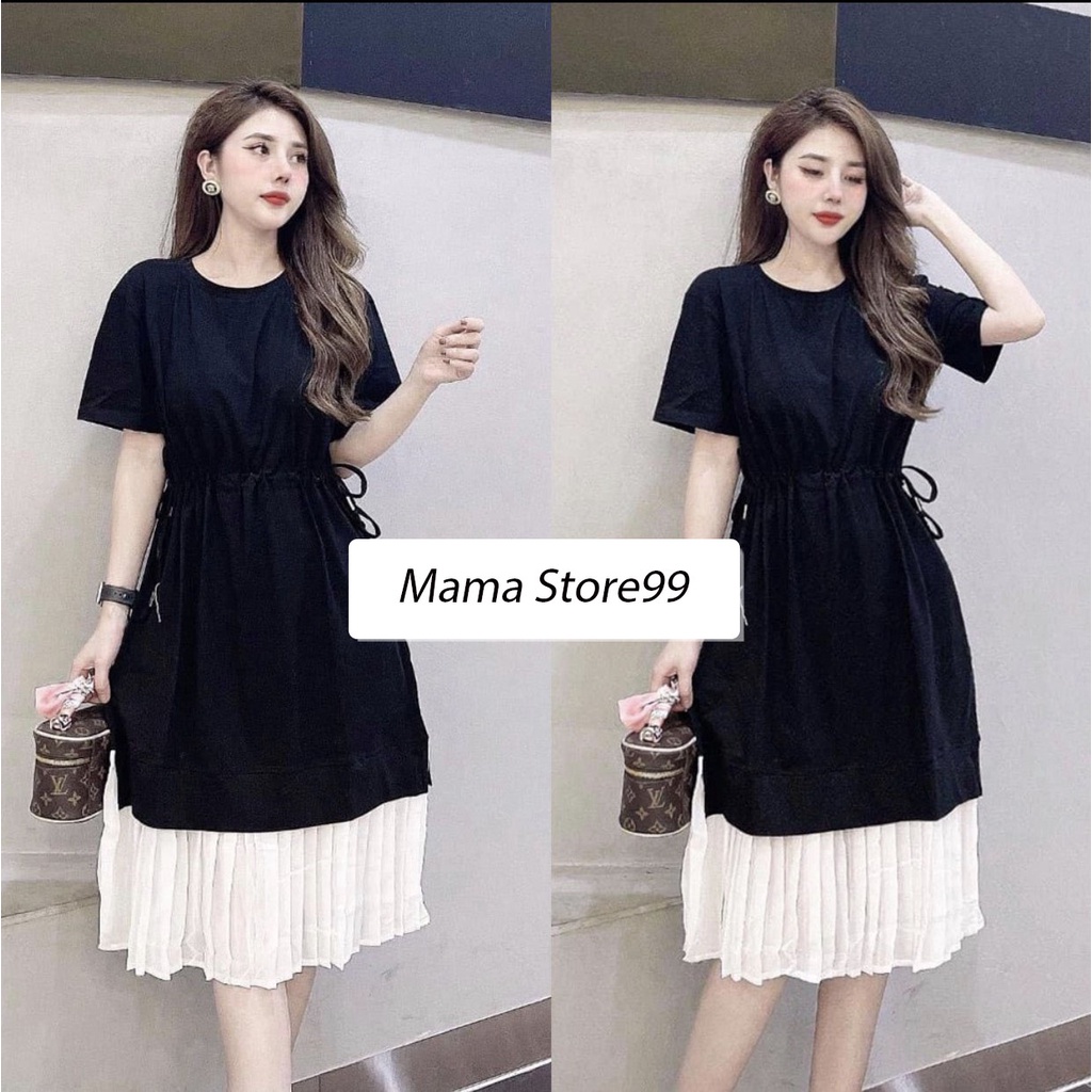Váy Bầu Mùa Hè,Đầm Thiết Kế Đẹp Chất Coton,Phối Dây Thắt Eo Tùy Chỉnh Vùng Bụng Tiện Lợi,Thoải Mái V0087 Mama Store99