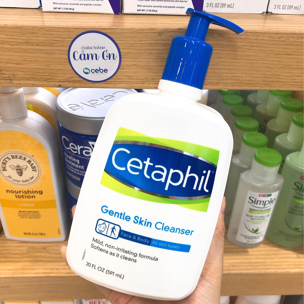 Sữa rửa mặt Cetaphil Gentle Skin Cleanser Face & Body (591mL)