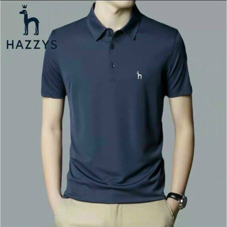 Áo Nam Cộc Tay Chơi Golf Hãng Hazzys Fomr Chuẩn, Chất Mát, Thấm Hút Mồ Hôi Tốt