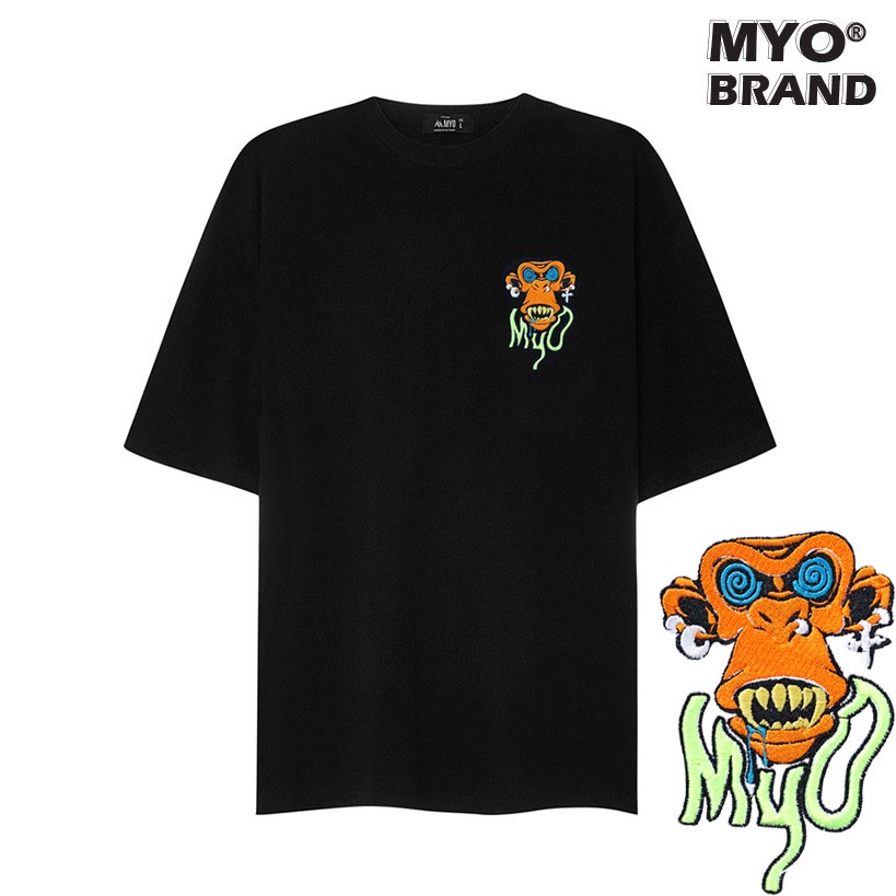 Áo Thun Nam Đẹp MYO Vải Cotton Thêu E-Monkey