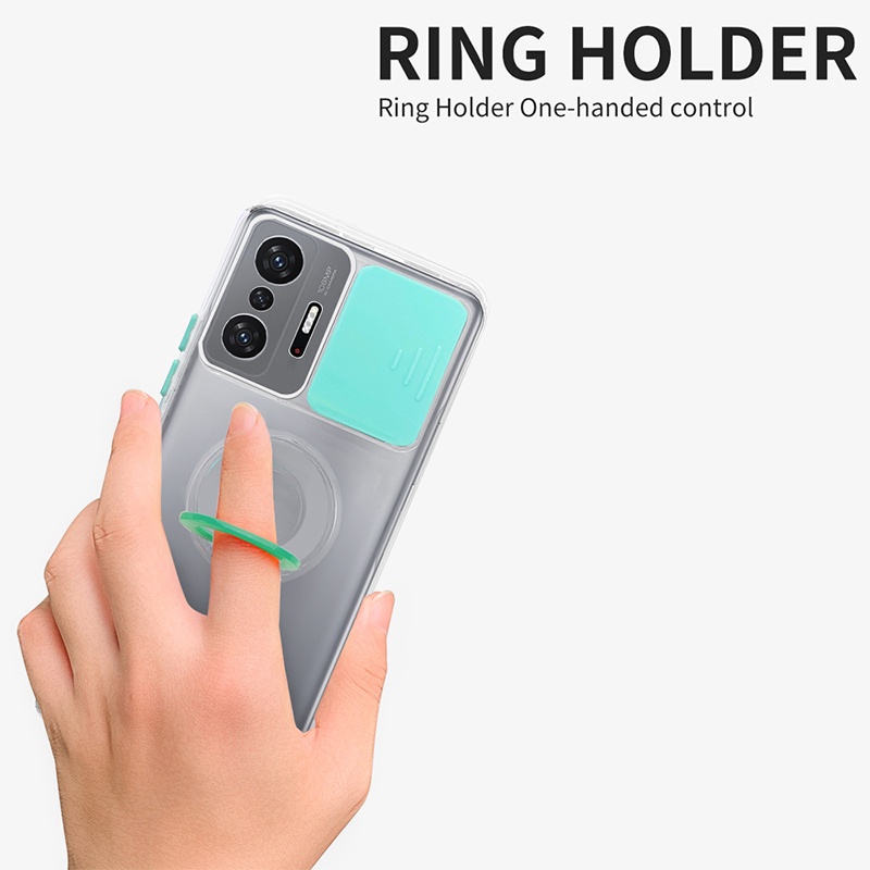 Phone Case Xiaom Mi 11 11 Pro Mi 11T 11T Pro Mi 11 Lite Redmi Note 10 10s 10 Pro Max Redmi K40 K40 Pro Poco F3 Poco X3 X3 Pro Poco M3 Pro 5G Slide Camera Ring Bracket Cover