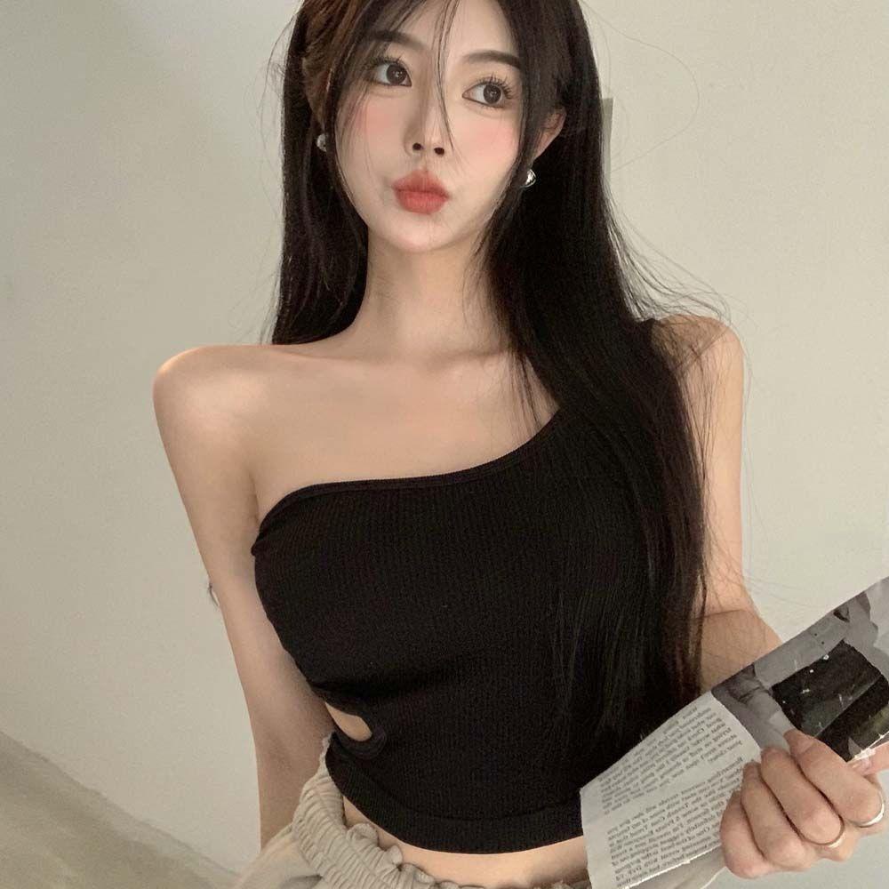 Áo Ngực Crop Top Không Đường May Có Đệm Ngực Sau Lưng Phong Cách Hàn Quốc Dành Cho Nữ