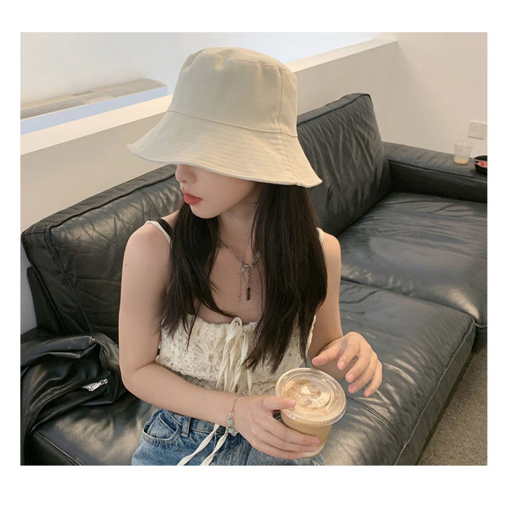Nón Tai Bèo Hai Mặt Thoáng Khí Chống Tia UV Họa Tiết Hoa Nhỏ Dễ Thương Cho Nữ