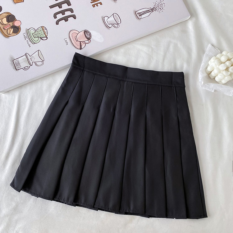 Chân váy chữ A xếp ly lưng cao dáng ôm phong cách sinh viên đại học kiểu Hàn dễ phối đồ hàng mới dành cho bạn nữ 17712 | BigBuy360 - bigbuy360.vn