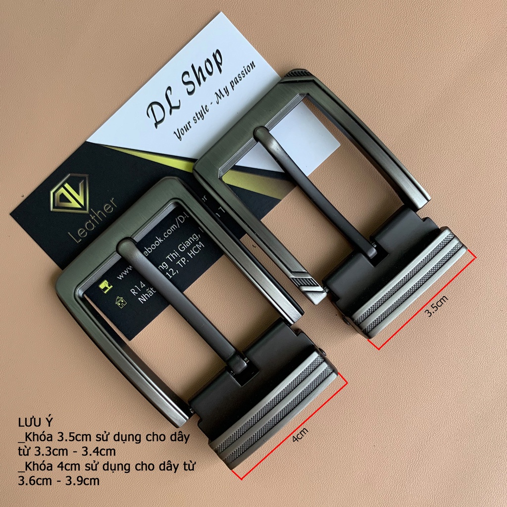Đầu Khóa Thắt Lưng Nam Cao Cấp/Mặt Thắt Lưng Kim Kẹp Màu Chì DLĐKKKC-09