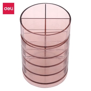 Ống cắm bút 4 ngăn Deli - Hộp đựng bút để bàn - 1 chiếc - E906 - văn phòng phẩm - HOKAMI STORE
