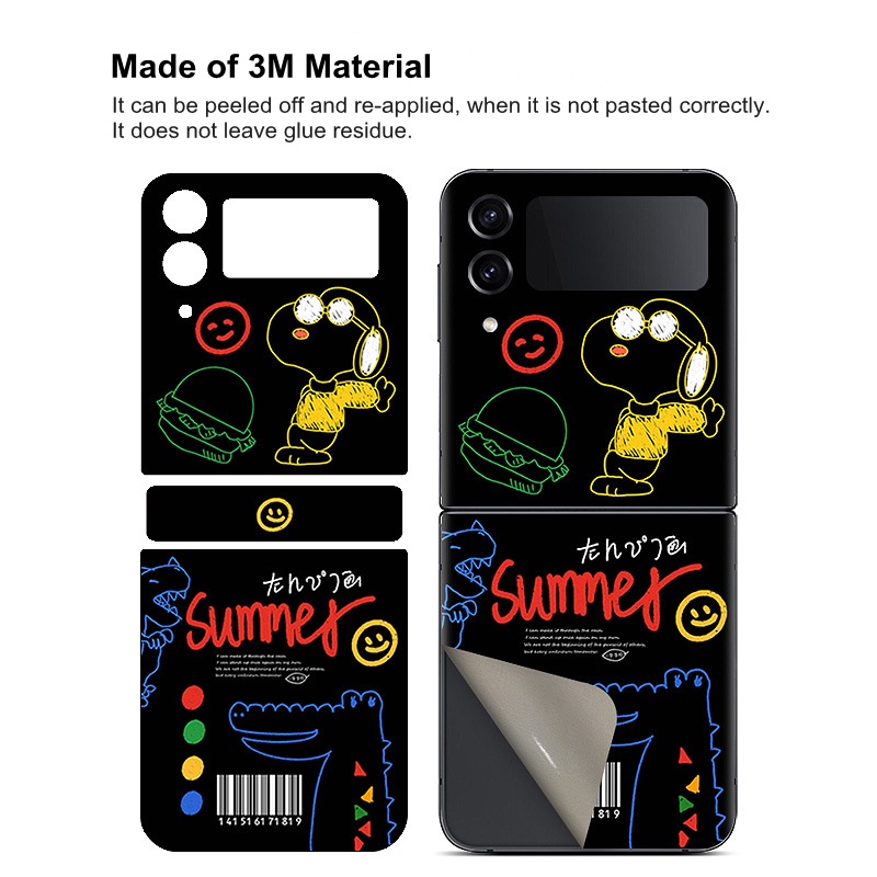 Miếng DáN NhiềU MàU ChốNg TrầY XướC Cho Samsung Galaxy Z Flip 4 3 Back + Bản Lề Galaxy Z Flip4 Flip3