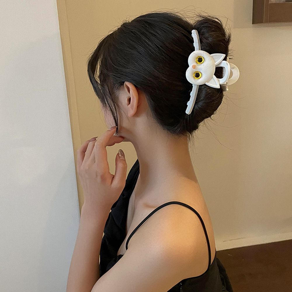 Kẹp tóc hỗ trợ rửa mặt Acrylic Hình Mèo / Càng Cua Nhiều Màu Kiểu Hàn Quốc Cho Nữ