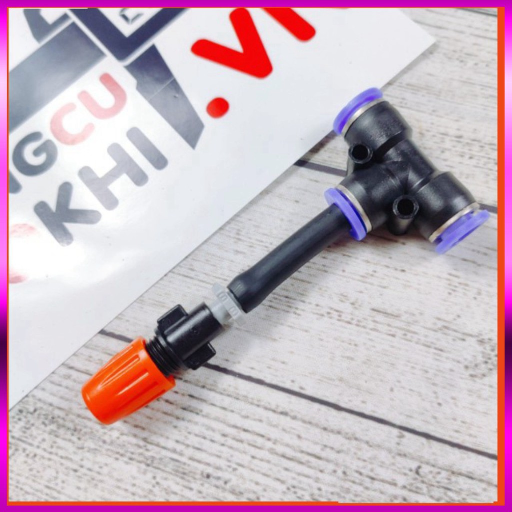 5 Béc phun sương 1 tia nhựa, kèm nối nhanh ống 8mm, dùng tưới cây, tưới lan