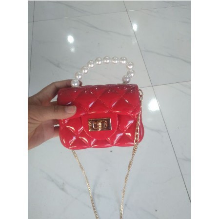 Túi Ngọc Đẹp FreeShip Túi Ngọc nhựa mini quai ngọc siêu bền, Túi quai ngọc trai nhân tạo