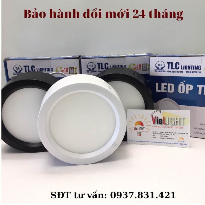 Đèn Led Ốp Trần, đèn ốp bơ, Tròn, Vuông Công Suất 6W,8W,12W,18W,24W  TLC Lighting - Bảo hành chính hãng