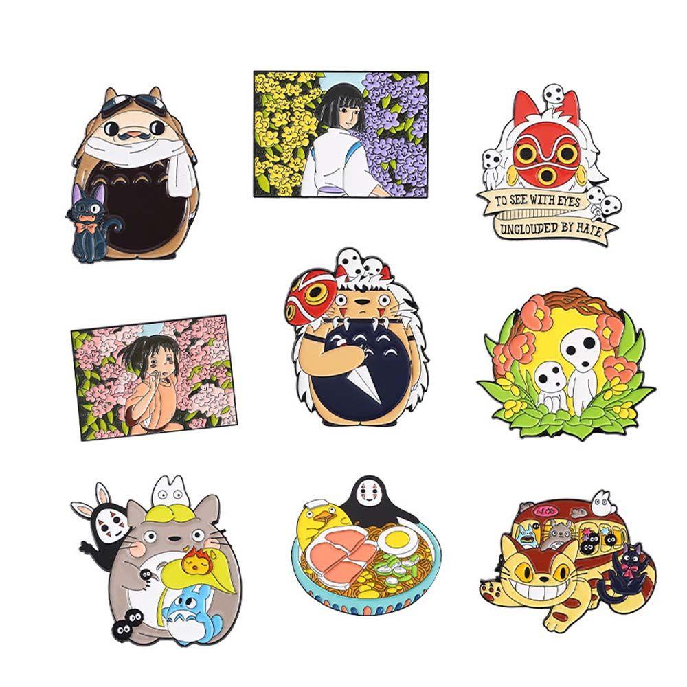 Ghim Cài Áo Họa Tiết Hoạt Hình Spirited Away Dễ Thương Cho Bé