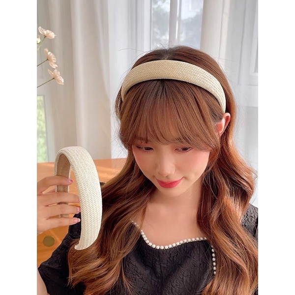 Cài tóc cói - Băng đô cói trơn đơn giản