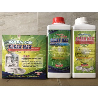 Bột rửa - nước bóng - dung dịch rửa clenmax chuyên dùng cho máy rửa chén bát