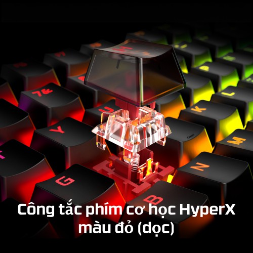 Bàn phím gaming HyperX Alloy Origins Core RGB Mechanical Gaming Keyboard (Red/Aqua Switch) US Layout - Hàng Chính Hãng