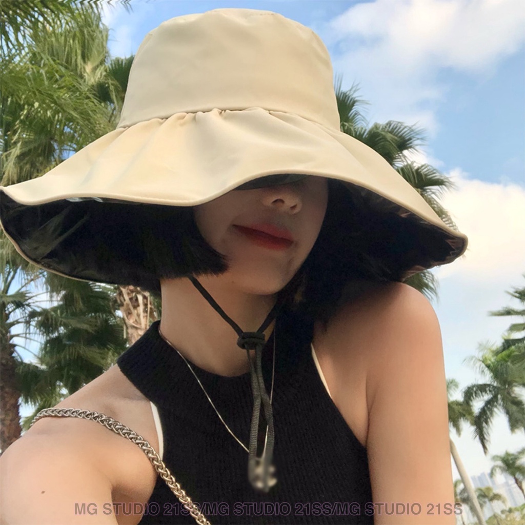 Mũ MG STUDIO vành rộng chống nắng thoải mái hợp thời trang