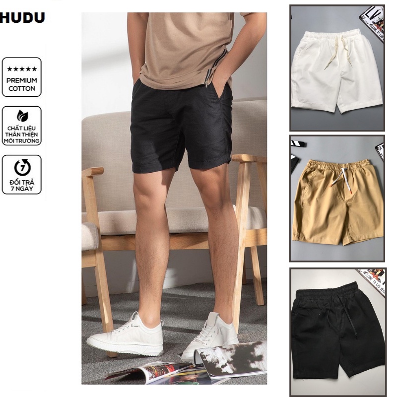 QUẦN SHORT KAKI ĐŨI NGỐ NAM , QUẦN LỪNG KAKI NAM MÀU ĐEN FORM NGỐ