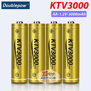Pin sạc AA Doublepow KTV3000mAh - pin chuyên dụng hát Karaoke, micro siêu khỏe (vàng)