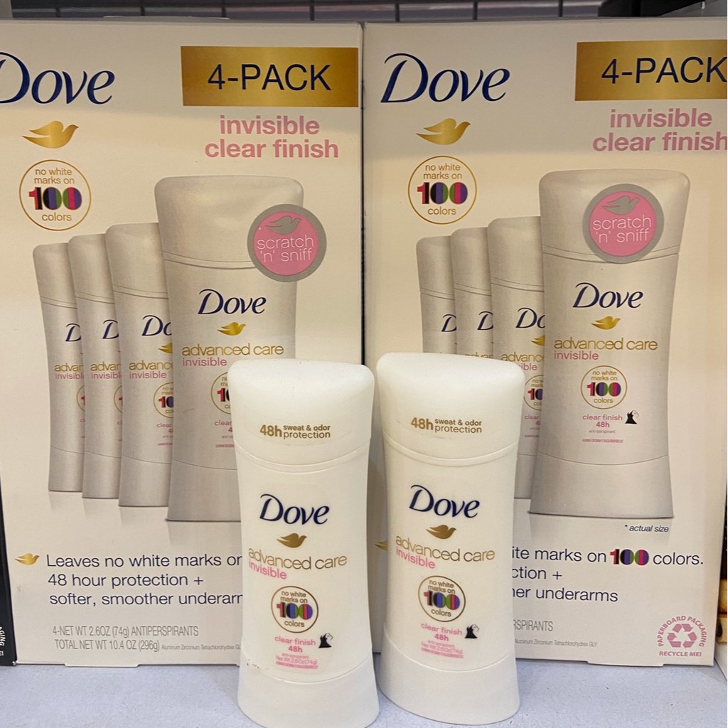 Lăn khử mùi DOVE Advanced Care Invisible 74g Mỹ
