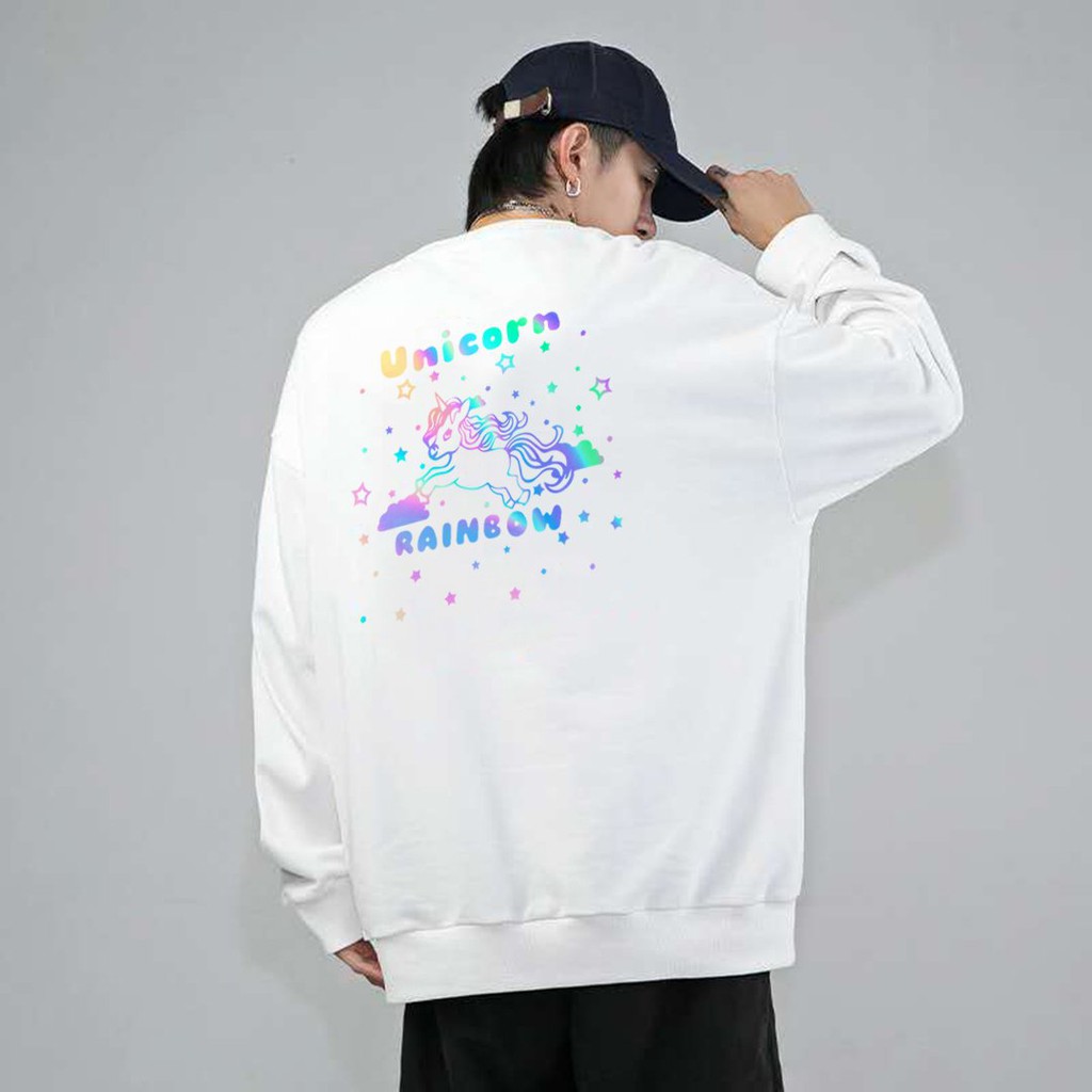 Áo Sweater Unicorn Rainbow Phản Quang, Aó Nỉ Dài Tay Nam Nữ Cá Tính - AS89 | BigBuy360 - bigbuy360.vn