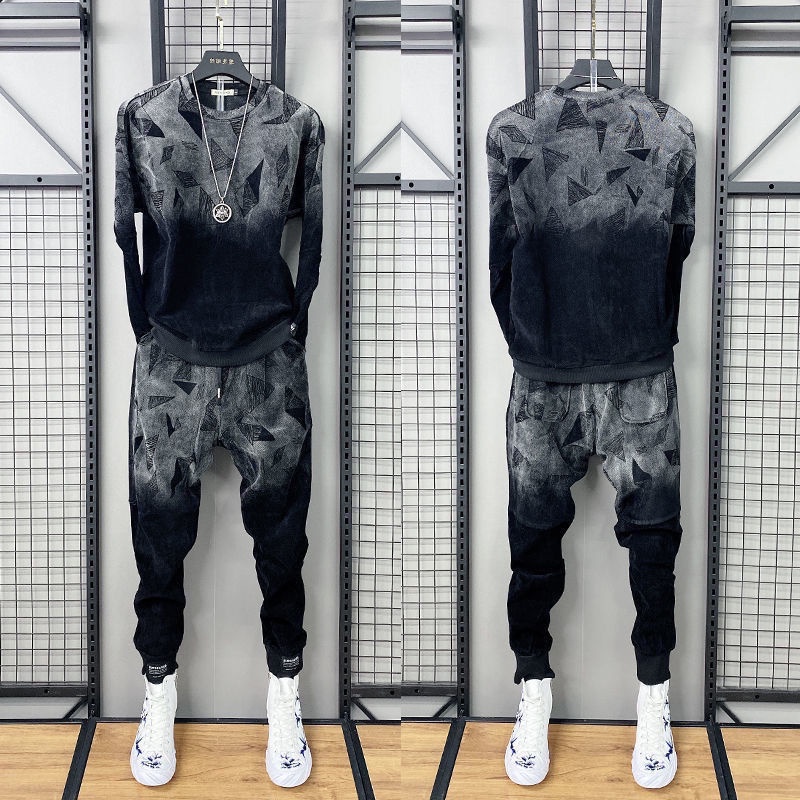 Bộ Đồ Thể Thao Hai Mảnh Phong Cách Thời Trang Hàn Quốc Cho Nam Giới