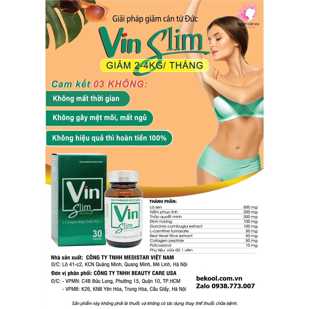 Giảm cân Vin Slim (30 viên) - Amipharma