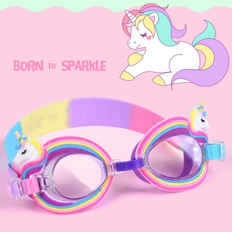 Kính bơi trẻ em SOLANO kính bơi chống mờ cho bé bơi lội họa tiết pony cực yêu SS-001403