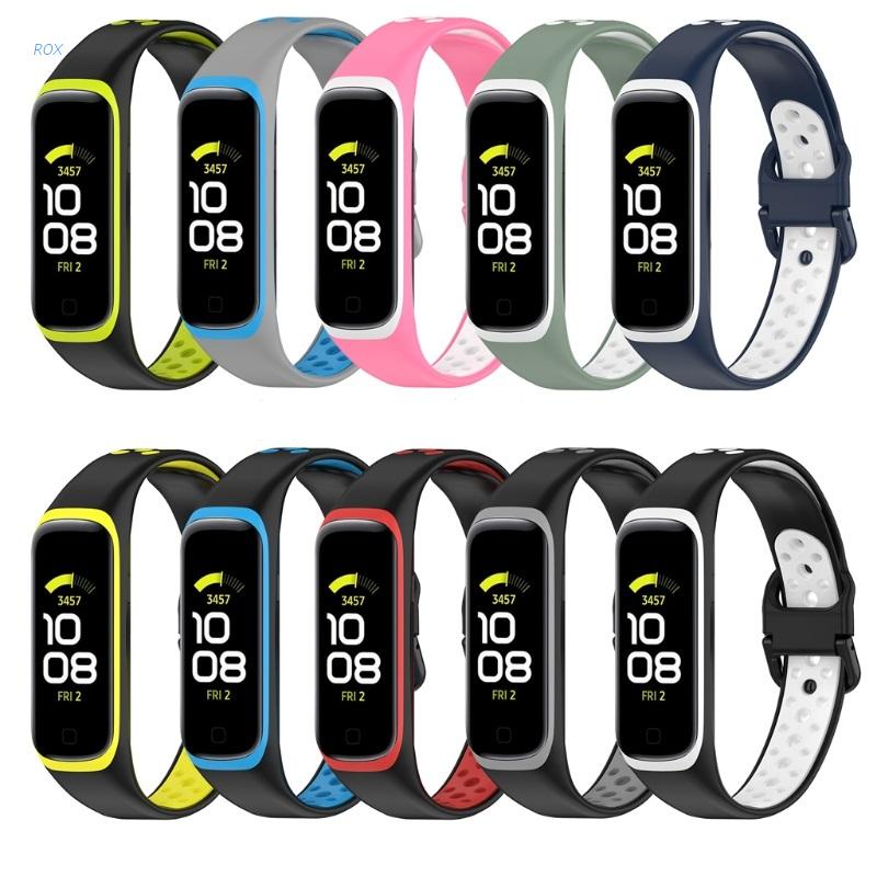 Dây đeo silicon mềm hai tông màu cho đồng hồ thông minh Samsung -Galaxy Fit 2 SM-R220 Samsung -Galaxy Fit2 R220