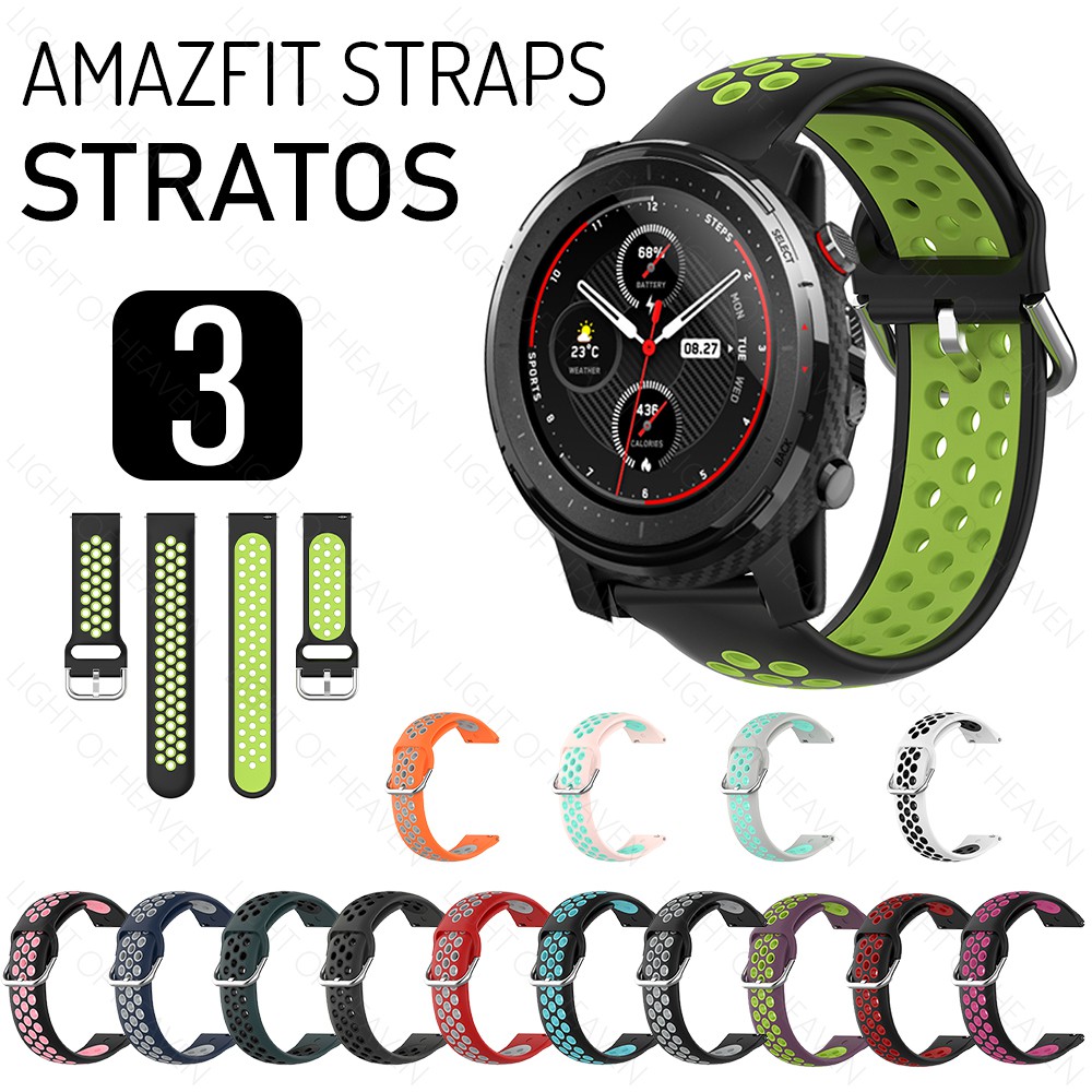 Dây đeo đồng hồ bằng silicon mềm cao cấp cho Amazfit Stratos 3 A1928