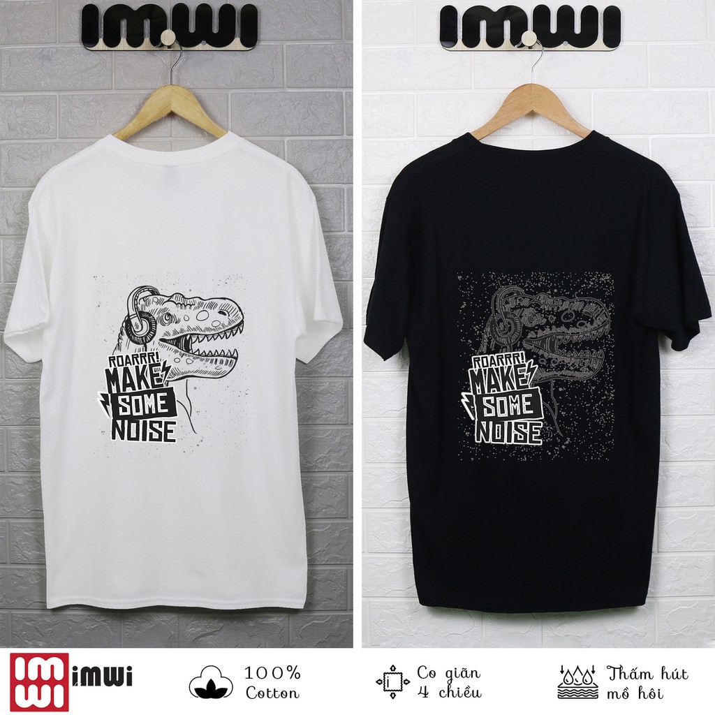 Áo thun cổ tròn TS2106367 in hình Khủng Long vải Cotton 100% - Co giãn 4 chiều - Hàng cao cấp