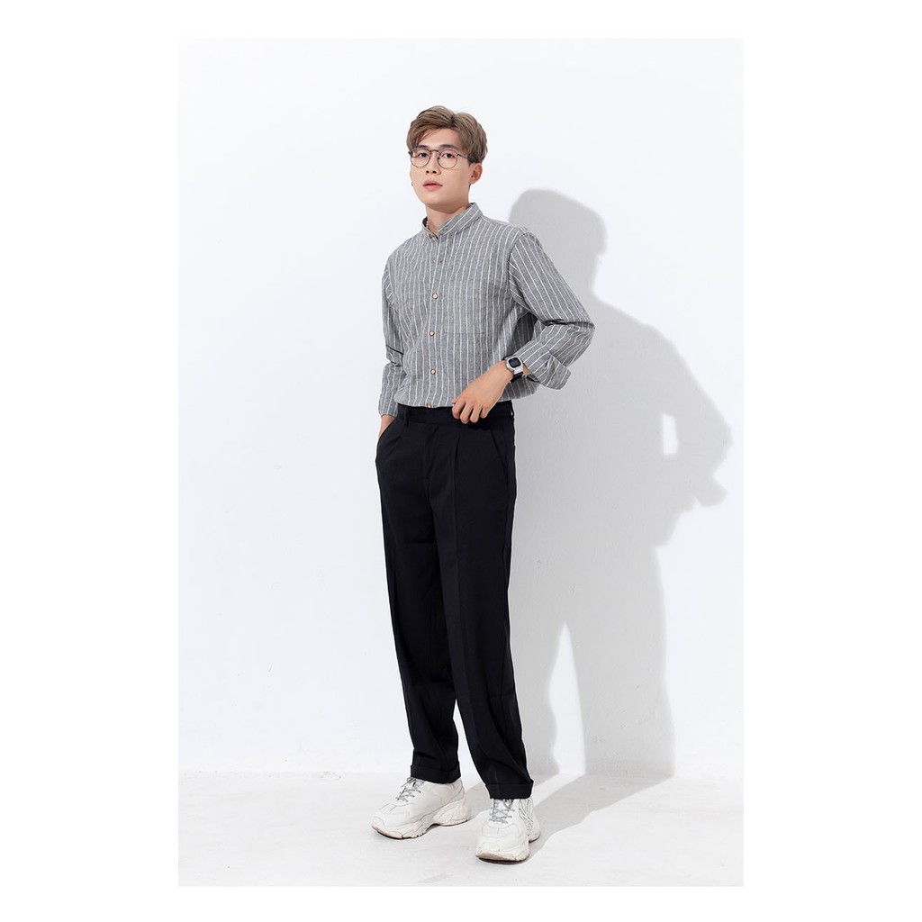 [Mã INCU50 giảm 50K đơn 250K] Áo Sơ Mi Nam Form Rộng Sọc Cổ Lãnh Tụ Đơn Giản Y2010 M25 20231 | BigBuy360 - bigbuy360.vn