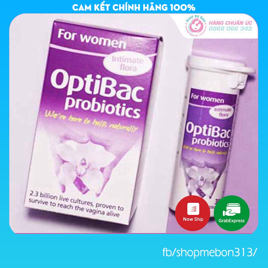 [CHUẨN AIR] Optibac Tím, Men vi sinh Optibac Probiotics cho phụ nữ (Luôn cập nhật Date mới) - Xuất xứ UK Chính Hãng