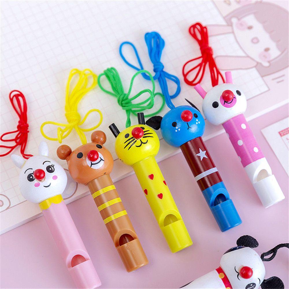 ZAIJIE24 Còi Thổi Bằng Gỗ Nhiều Màu Kèm Dây Đeo Độc Đáo Cho Bé