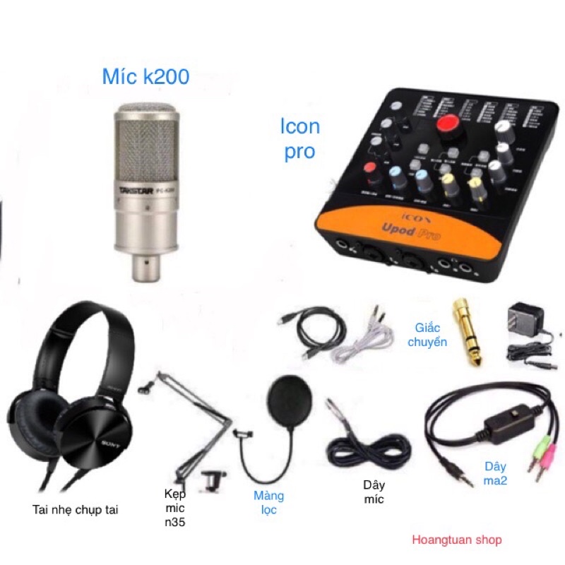 [Mã ELHACE giảm 4% đơn 300K] Combo bộ pck200 và sound Icon pro full phụ kiện.