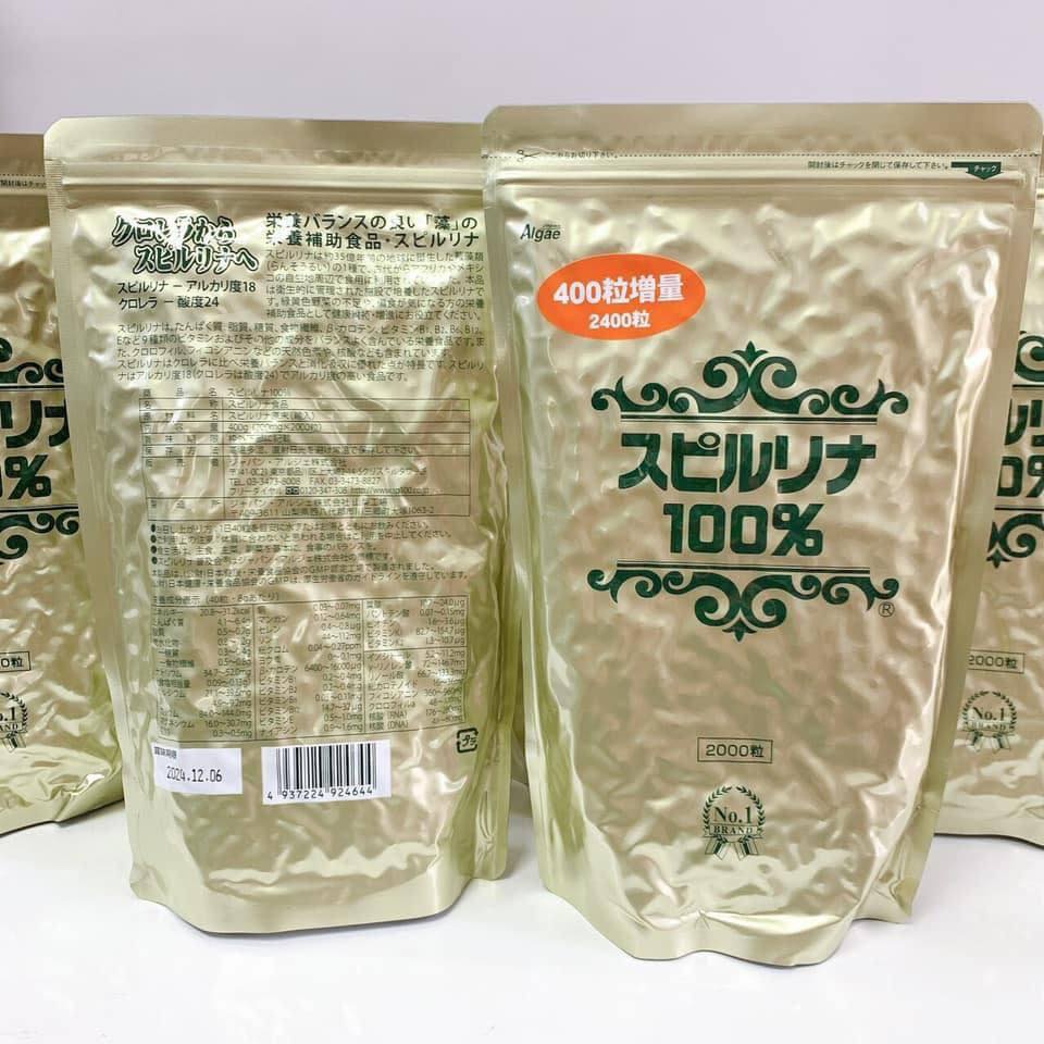 Tảo xoắn Spirulina dạng túi 2400 viên