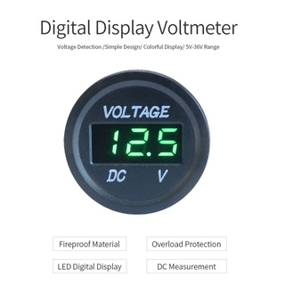 Đồng hồ đo điện áp bằng nhựa màn hình led kỹ thuật số chuyên dụng cho xe hơi xe 6