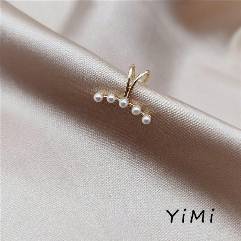 Khuyên Tai Dạng Kẹp Hình Chữ U Đính Ngọc Trai Cao Cấp Không Cần Xỏ Lỗ Cho Nữ