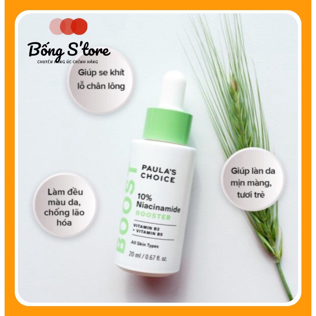Tinh chất 10% Niacinamide Booster Paula’s Choice se khít lỗ chân lông và làm sáng da 20ml