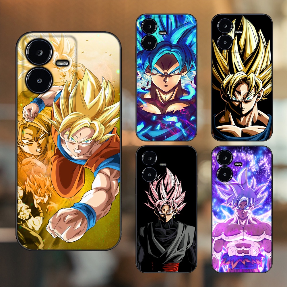 Ốp lưng Vivo Y22s viền đen in hình Goku Dragon Ball