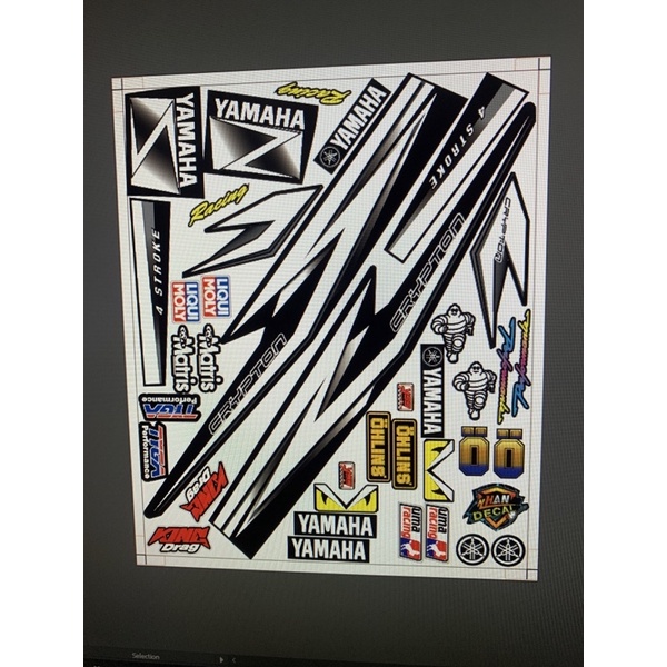 Tem sirius 110 crypton trắng đen