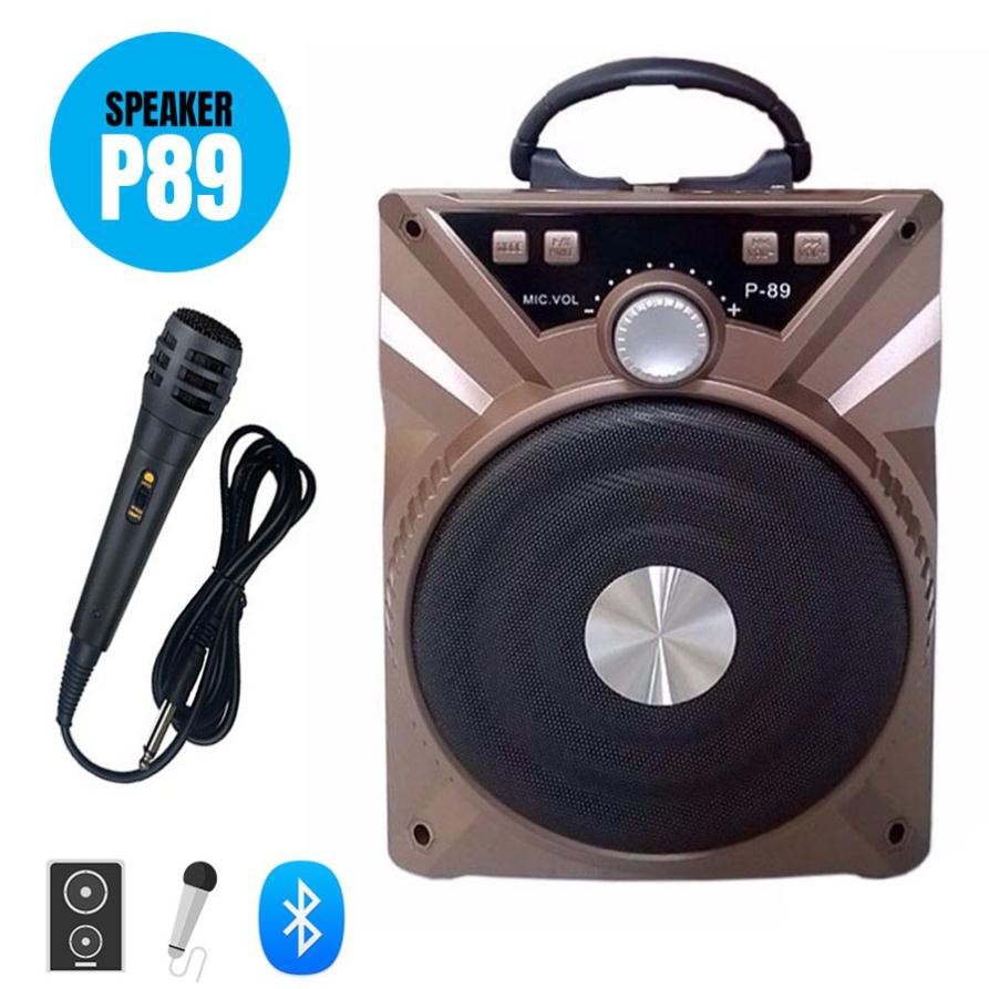 [GIÁ SỈ] Loa kẹo kéo mini Loa xách tay bluetooth hát karaoke P88 P89 tặng kèm mic